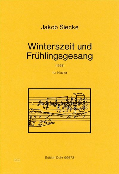 S. Jakob: Winterszeit und Frühlingsgesang, Klav (Part.)