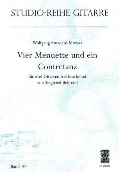 W.A. Mozart: 4 Menuette + 1 Contretanz Studio Reihe 10