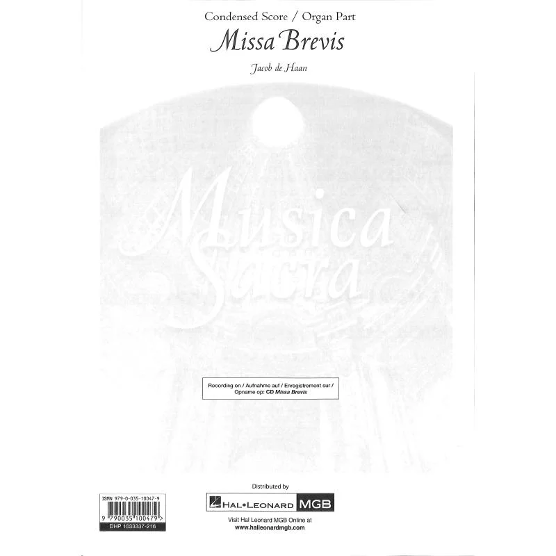 J. de Haan: Missa Brevis (0)