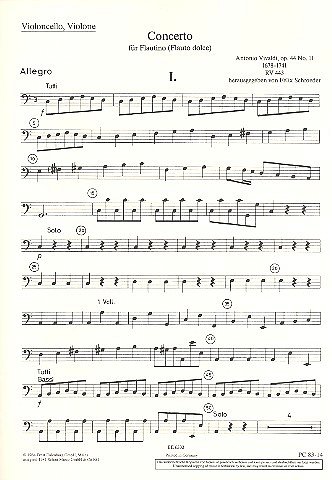 A. Vivaldi: Concerto C-Dur Op 44/11 Rv 443 Pv 79 - Bfl Str C