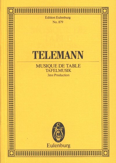 G.P. Telemann: Suite Tafelmusik Eulenburg Studienpartituren