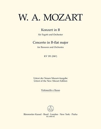 W.A. Mozart: Konzert B-Dur KV 191 (186e), FagOrch (VcKb)
