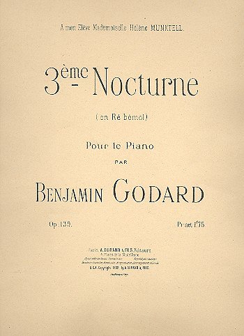 B. Godard: Nocturne N 3 Piano , Klav