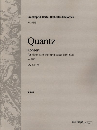 J.J. Quantz: Konzert für Flöte, Streicher und, FlStrBc (Vla)