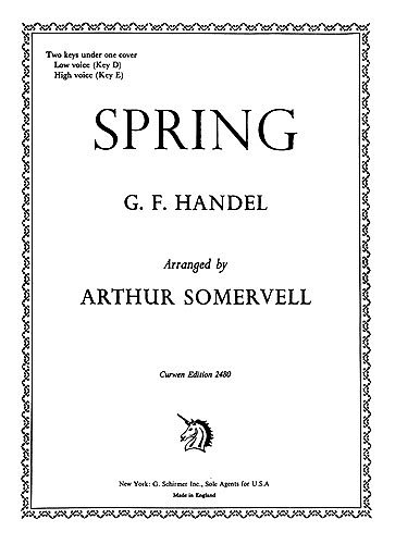 G.F. Händel: Spring, GesKlav (Chpa)