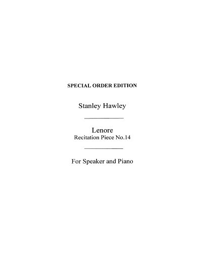 Lenore Recitation Piece No.14 Speaker And Piano, GesKlav