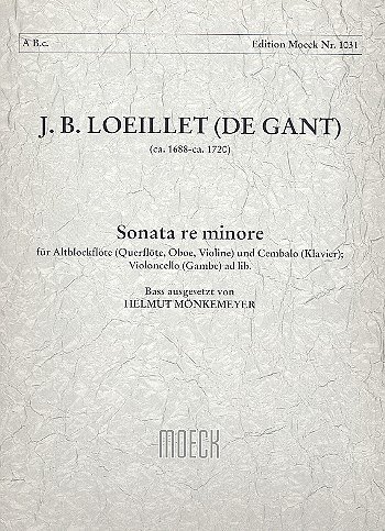 J. Loeillet de Gant: Sonate d-moll op. 1/8, AbflBc (Pa+St)