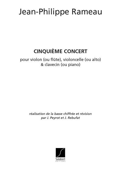J.-P. Rameau: Concert N 5, FlKlav (Part.)