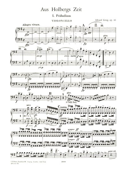 E. Grieg: Aus Holbergs Zeit - Suite Op 40