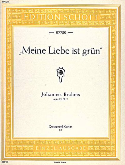 J. Brahms: Meine Liebe ist grün