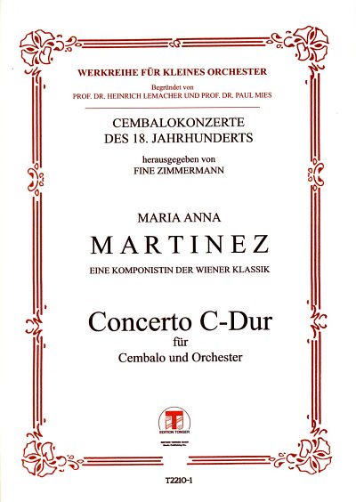 Konzert C-Dur für Cembalo und Orchester Noten