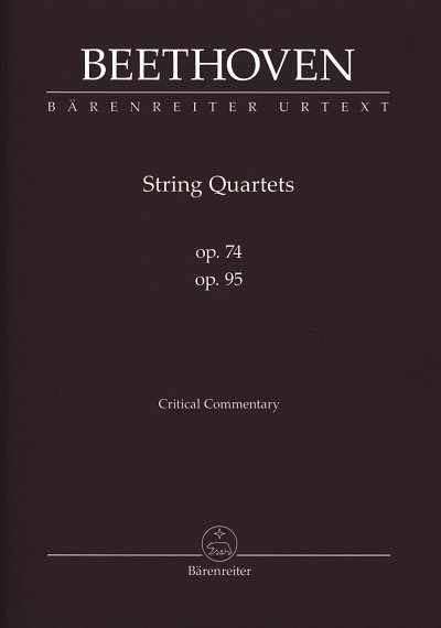 L. v. Beethoven: Streichquartette op. 74, 95, 2VlVaVc (Bch)