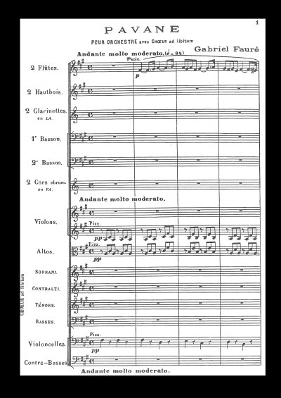 G. Fauré: Pavane fis-moll op. 50, Orch;Gch