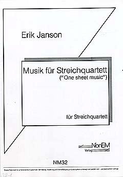 Janson Erik: Musik Fuer Streichquartett - One Sheet Music