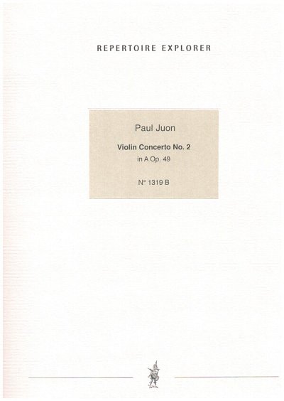 P. Juon: Violinkonzert Nr. 2 in A op. 49