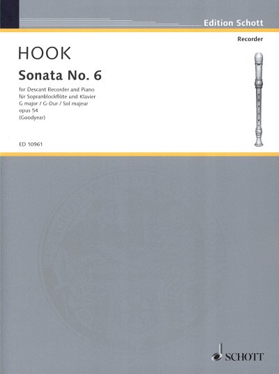 J. Hook: Sonata Nr. 6 , SblfKlav