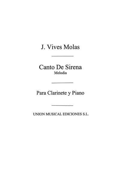 A. Vives: Canto De La Sirena, KlarKlv