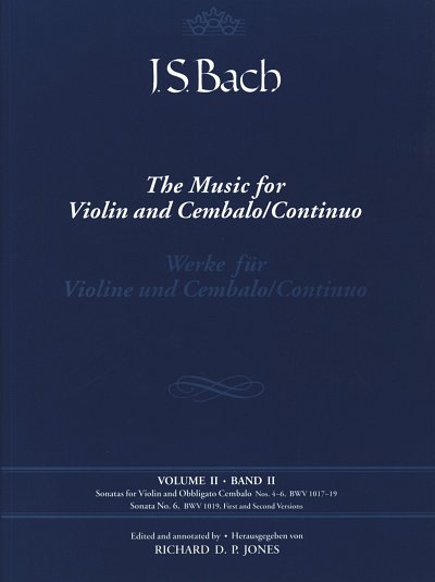 J.S. Bach: Sonaten Nr. 4-6, BWV 1017-19, VlCemb (Pa+St)