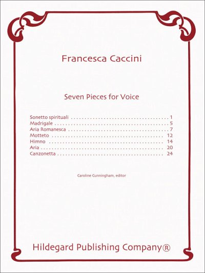 F. Caccini: Seven Pieces for Voice
