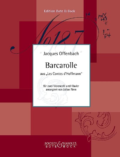 DL: J. Offenbach: Barcarolle, 2VcKlav (Pa+St)
