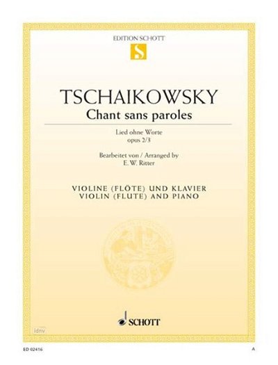 P.I. Tschaikowsky: Chant sans paroles op. 2/3 , Vl/FlKlav