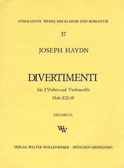 J. Haydn: Divertimenti fuer 2 Violen und Violoncello - Hob. 