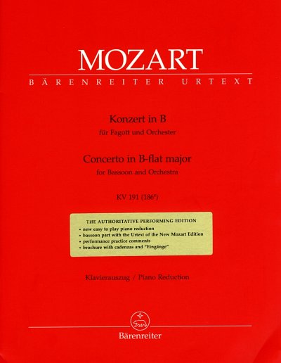 W.A. Mozart: Konzert B-Dur KV 191 (186e), FagKlav