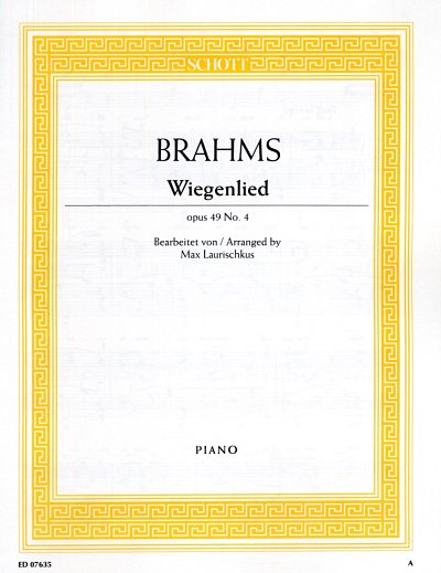 J. Brahms: Wiegenlied F-Dur Op 49/4