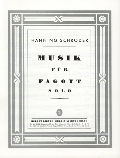 H. Schröder: Musik , Fag