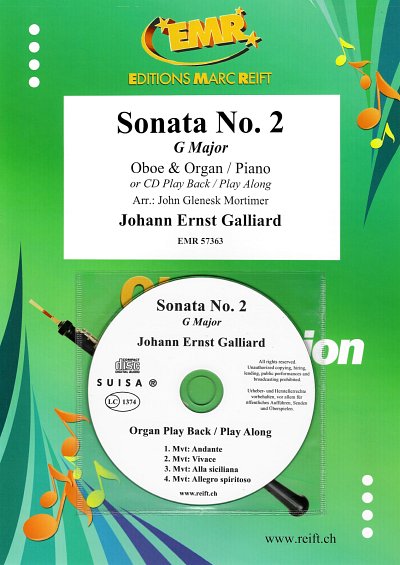 J.E. Galliard: Sonata No. 2, ObKlv/Org (+CD)