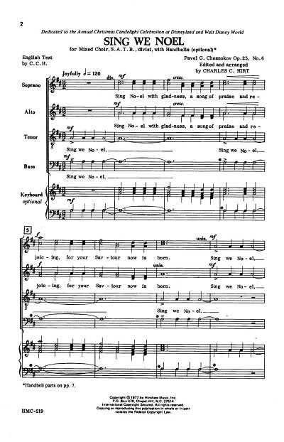 P. Chesnokov: Sing We Noel (Chpa)