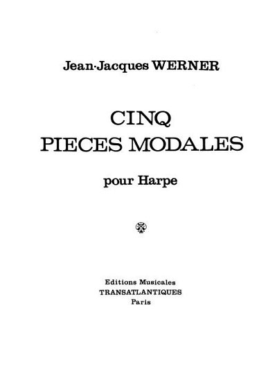 J.-J. Werner: 5 Pièces Modales, Hrf (Bu)