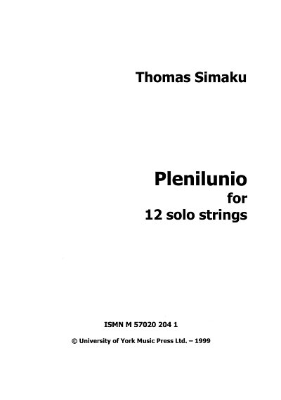 T. Simaku: Plenilunio, Stro (Part.)