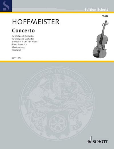 DL: F.A. Hoffmeister: Concerto B-Dur, VaOrch (KASt)