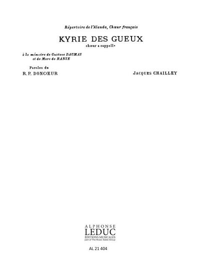 J. Chailley: Kyrie des Gueux, GchKlav (Chpa)