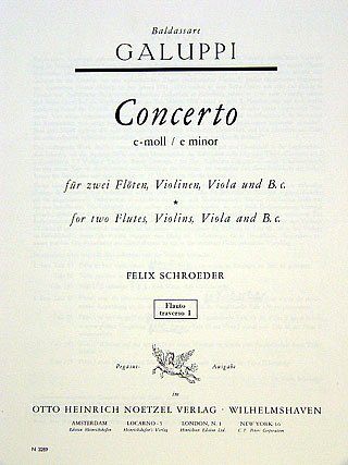 B. Galuppi: Concerto für zwei Flöten, Violinen, Viola und B.c. e-moll
