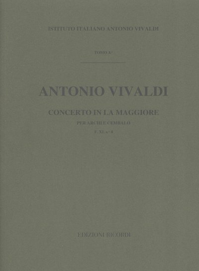 A. Vivaldi: Concerto per Archi in La Maggiore RV 158