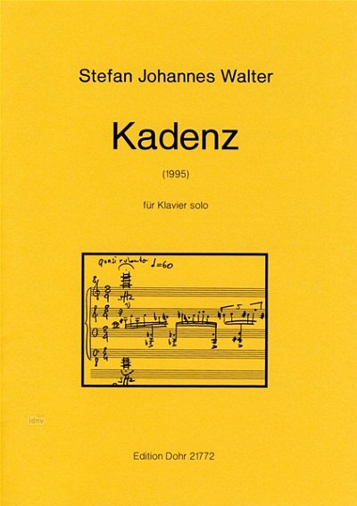 W.S. Johannes: Kadenz, Klav (Part.)