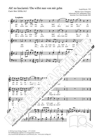 DL: J. Haydn: Ah! no lasciarmi (Du willst nun von mir ge (Pa