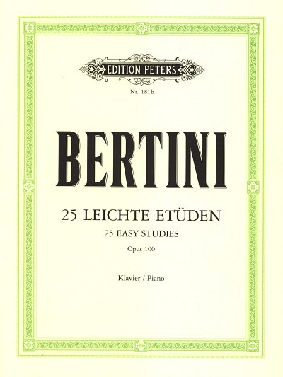 H. Bertini: 25 leichte Etüden ohne Oktaven op. 100