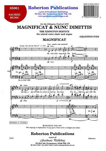 G. Ives: Magnificat and Nunc Dimittis, GchKlav (Chpa)