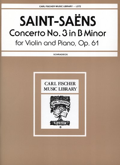 C. Saint-Saëns: Concerto No. 3 in B Minor, VlKlav (KlavpaSt)