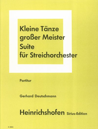 G. Deutschmann: Kleine Taenze grosser Meister - S, Str (Part