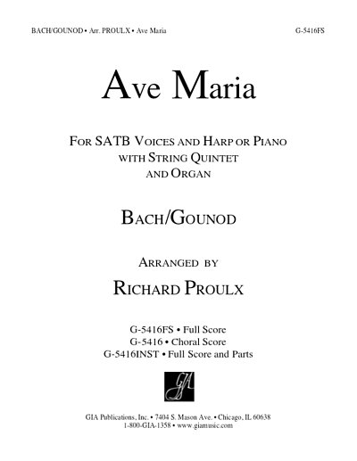 R. Proulx: Ave Maria - Full Score, Ch (Part.)