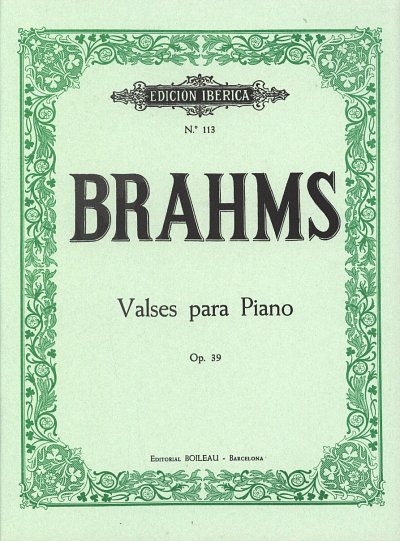 J. Brahms: Valses para Piano, op. 39, Klav