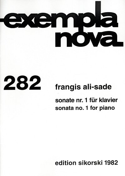 Ali-Sade, Frangis: Sonate Nr. 1 in memoriam Alban Berg fuer 
