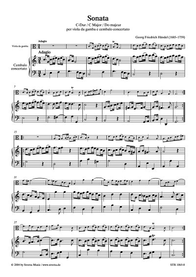 DL: G.F. Haendel: Sonate C-Dur fuer Viola da gamba und oblig