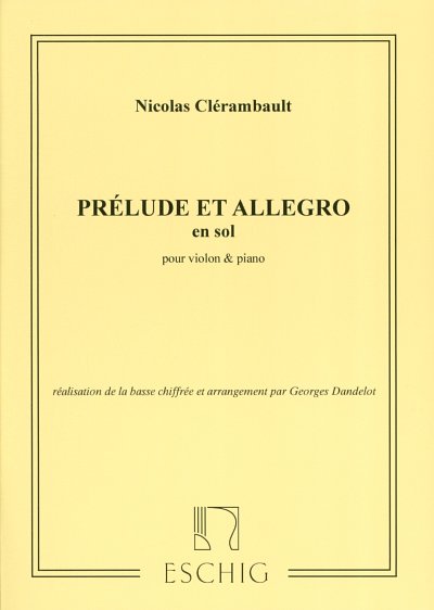 L. Clerambault: Prélude et Allegro G, VlKlav (KlavpaSt)