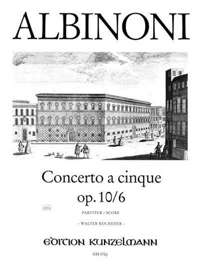 T. Albinoni: Concerto a cinque D-dur op. 10, VlStrBc (Part.)