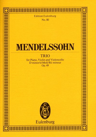 F. Mendelssohn Barth: Trio d-Moll op. 49, VlVcKlv (Stp)